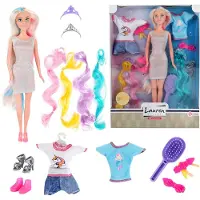 Toi-Toys Lauren Tienerpop met Hairextensions en Outfits