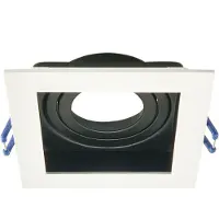 LumenXL Moderne kantelbare inbouwspot zwart met wit - Ace