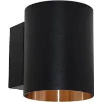 LumenXL Moderne wandlamp zwart met gouden binnenkant - Jen