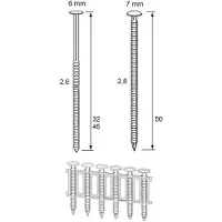 Dutack Coilnagels RNCS28 Rvs 50mm Ring Lensk ds6000 st. - 5243005