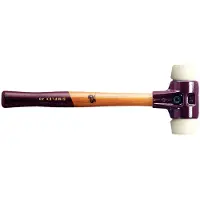 HALDER Kunststofhamer | lengte 330 mm hoofd-d. 40 mm | hard hout | nylon wit | 1 stuk - 3008.040 3008.040