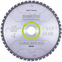 Metabo CORDLESS CUT WOOD 628444000 Cirkelzaagblad 216 x 30 x 1.2 mm Aantal tanden: 28 1 stuk(s)