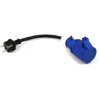 QwattPro Verloopsnoer RA-st CEE-kopp 0,3m 3G2,5 H07RNF - 2533008 - 2533008