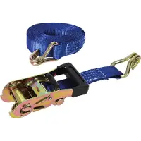 Silverline J-haak ratel sjorband met rubberen handvat | 6 m x 38 mm, vermogen 750 kg, capaciteit 1500 kg - 453254