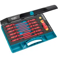 Hazet 804VDE-Satz Wisselklingset 14-delig Plat, Kruiskop Phillips, Kruiskop Pozidriv, Binnen-Torx VDE