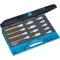 Hazet Dopsleutelbitset 986/13 - 1/2 inch (12,5 mm) vierkant hol - Binnen-zeskant-profiel - 13-delig - 5 – 10