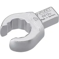 Hazet Insteek-ringsleutel · open 6612C-17 · 9 x 12 mm insteekvierkant massief · Buitentwaalfkant profiel · SW 17 mm