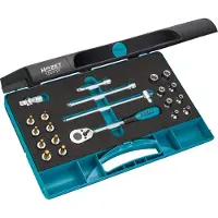 Hazet Gereedschapset 1557/21 - 3/8 inch (10 mm) vierkant hol - Buiten-TORX-profiel, Binnen-TORX-profiel - 21-delig - E5 – E14 - T15 – T50