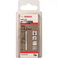 Bosch METAALBOOR HSS-CO, DIN 338, 4,2 X 43 X 75 MM 10X