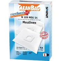 Cleanbag stofzuigerzakken 4 stuks - Geschikt voor Moulinex Compact - 250 A8201 A8203 - Inclusief 1 filter - Alternatief
