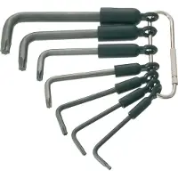Hazet 2115-T/7R Binnen-Torx Haakse schroevendraaierset T 8, T 10, T 15, T 20, T 25, T 30, T 40 7-delig