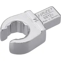 Hazet Insteek-ringsleutel · open 6612C-14 · 9 x 12 mm insteekvierkant massief · Buitentwaalfkant profiel · SW 14 mm