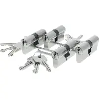 Starx PROFIELCILINDER VERNIKKELD 60MM GELIJKSLUITEND SKG2