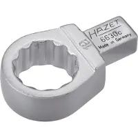 Hazet Insteekringsleutel 6630C-19 · 9 x 12 mm insteekvierkant massief · Buitentwaalfkant tractieprofiel · SW 19 mm