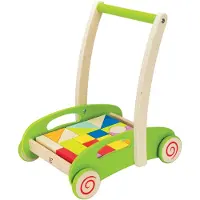 Hape Wagen met blokken - - Educatief speelgoed - Unisex - Kind - 12 jaar
