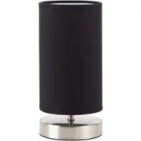 Brilliant Zwarte nachtkast lamp Clarie