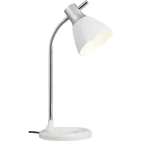 Brilliant Bureaulamp Jan zilver met wit