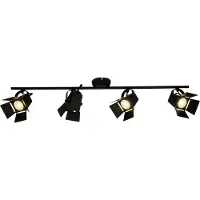 Brilliant LED Plafondlamp Movie 4-lichts 5W zwart