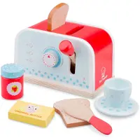 New Classic Toys Houten Speelgoed Broodrooster - Toaster Set - Speelgoedkeukenmachine