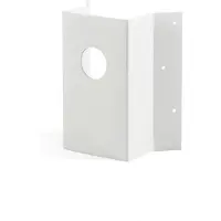 Konstsmide Hoekbevestiging voor wandlampen, wit ECKBEF., wit / opaal, Aluminium, Wandlamp buiten