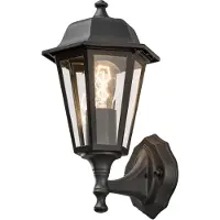 Konstsmide Klassieke buiten wandlamp Hexagon zwart 1-lichts