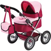 Bayer - Dolls Pram - Trendy - Red/Pink (13014AA)