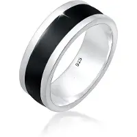 KUZZOI Ring zwart / zilver