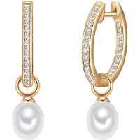 Valero Pearls Oorbellen goud / transparant / parelwit