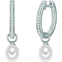 Valero Pearls Oorbellen zilver / parelwit