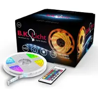 B.K.Licht - LED Strip 10 meter - light strip - RGB LED verlichting - met afstandsbediening - dimbaar - gekleurd licht - gaming accesoires