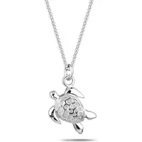 Elli - Elli Halsketting Pantserketting Schildpadhanger Sun 925 Zilver Kettingen Dames