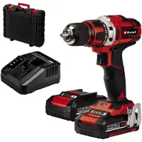 Einhell Accu Boor-/Schroefmachine TE-CD 18/40-1 Li Kit - Power X-Change - 18 V/Li-ion - 40 Nm - 0-400/0-1.500 t/min - Incl. 2x 1.5 Ah accu, lader en transport-/opbergkoffer