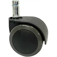 Hjh OFFICE 5x ROLO EASY 10mm/50mm Harde bodem - Bureaustoelwielen Zwart