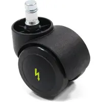 Hjh OFFICE 5x ROLO ESD 10mm/50mm Harde bodem - Bureaustoelwielen Zwart