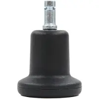 Hjh OFFICE 5x STAND 10mm/50mm Bodemgeleider - Bureaustoelwielen Zwart