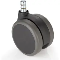 Hjh OFFICE 5x ROLO No-Noise 11mm/75mm Harde bodem - Bureaustoelwielen Zwart
