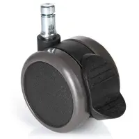 Hjh OFFICE 5x ROLO STOP 11mm/65mm Harde bodem - Bureaustoelwielen Zwart