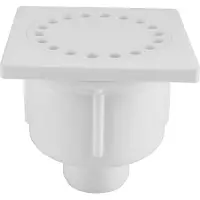 Wiesbaden doucheplug 10x10 onderuitlaat wit