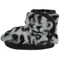 Apollo slofjes met imitatiebont beige/zwart Dierenprint - maat 18/19