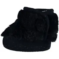 Apollo slofjes met imitatiebont donkerblauw Effen - maat 18/19