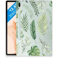 B2Ctelecom Samsung Galaxy Tab S7FE Siliconen Hoesje Leaves