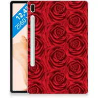 B2Ctelecom Samsung Galaxy Tab S7FE Siliconen Hoesje Red Roses