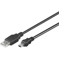 PremiumCord 2m USB2.0 - miniUSB M/M USB-kabel USB A Mini-USB B Zwart