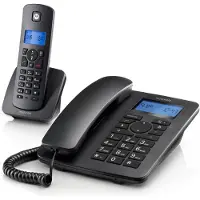 Motorola C4201 combinatie van vaste- en draadloze telefoon - zwart