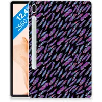 B2Ctelecom Samsung Galaxy Tab S7FE Hippe Hoes Feathers Color