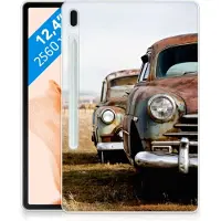 B2Ctelecom Samsung Galaxy Tab S7FE Tablet Backcover met foto Vintage Auto
