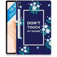 B2Ctelecom Samsung Galaxy Tab S7FE Print Case Flowers Blue DTMP