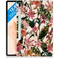 B2Ctelecom Samsung Galaxy Tab S7FE Siliconen Hoesje Flowers