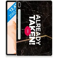 B2Ctelecom Samsung Galaxy Tab S7FE Back cover met naam Already Taken Black