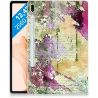 B2Ctelecom Tablethoes Samsung Galaxy Tab S7FE Letter Painting